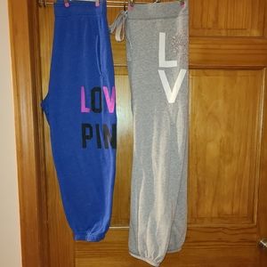 2 pairs of Victoria secrets PINK pants